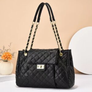 Stylish Quilted Crossbody Bag Adjustable Chain Strap – Soft PU Leather Shoulder Purse For Women, Versatile Handbag With
