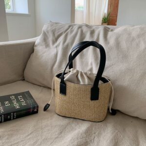 2026 Summer New Korean Ins Straw Woven Veetable Basket Ba For Women Casual Vacation Portable Shoulder Messener