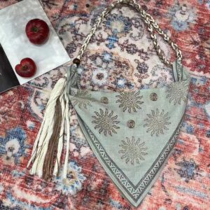 Casual Bohemian Style Tassel Linen Rope Braid Shoulder Crossbody Bag For Women