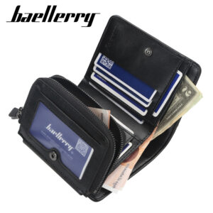 New men’s short with multiple slots, 3 folds, a stylish thin card bag, large capacity, practical and convenient high-end