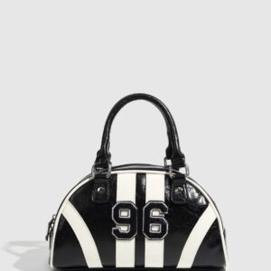 Women’s Vintage-Inspired PU Patchwork Boston With Dual Shoulder Straps For Everyday Use Handbag/wrist Pillow Bag/Boston
