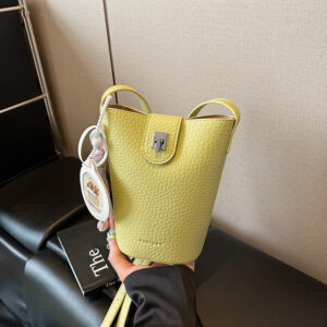 2026 Summer New Single Shoulder Solid Color For Women Casual Small Bucket Large Capacity Fashion Korean Style Crossbody