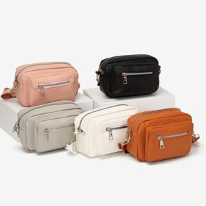 Simple Women’s Large Capacity Crossbody Fashionable Casual Solid Color Coin Purse with Charm New Style Shoulder Bag