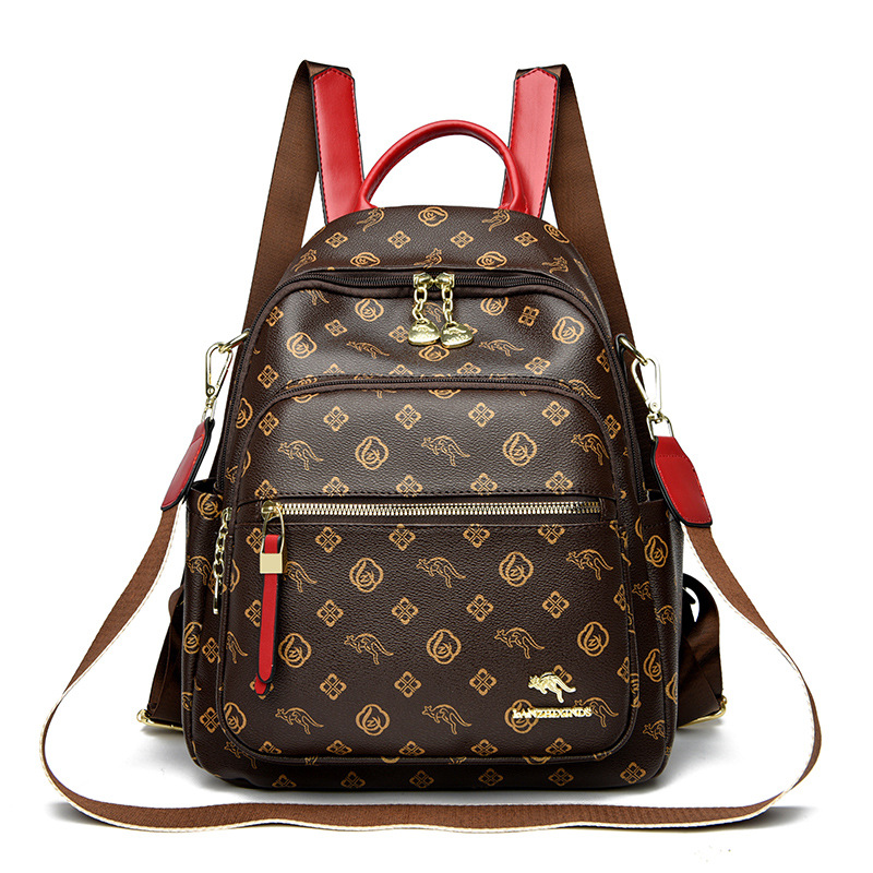 Bags New Women's Backpack Soft Leather Mommy Travel Bag Large Capacity - Image 6