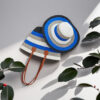 Hat bag set black sky blue