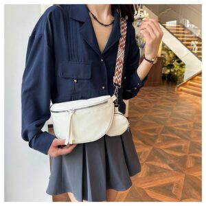 Casual Solid Color Commuting 2026 New Spring Summer Simple Stylish Street Fashion Crossbody Chest Travel Waist Bag