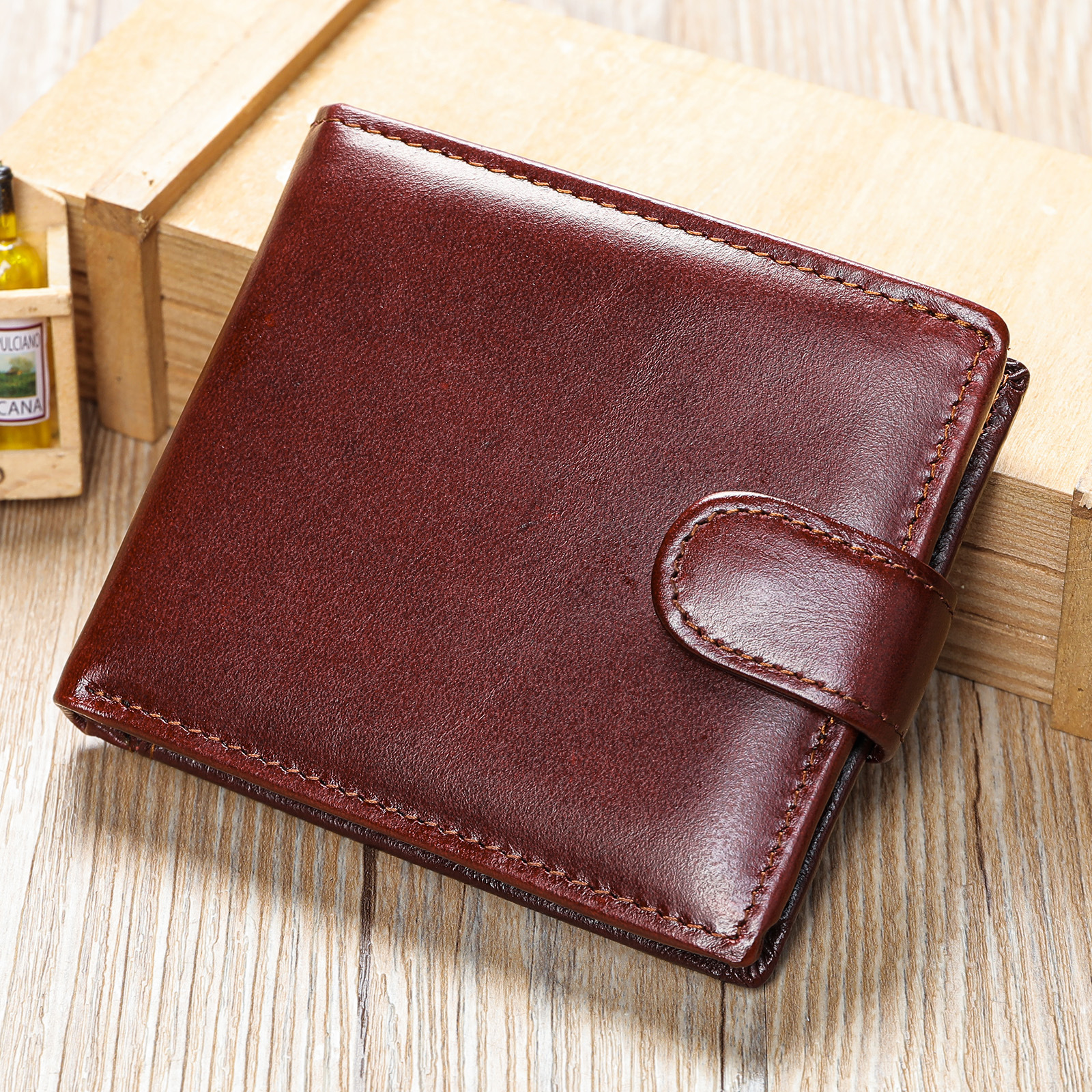 Fashionable Men's Wallet, Genuine Leather Clip Layer, Cowhide Casual Multi Slot Wallet - Image 5