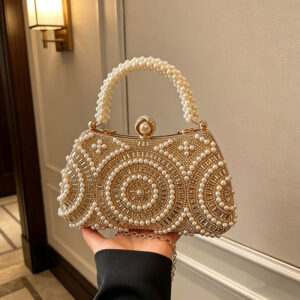 Ladies’ Pearl Bag, Banquet Dress, Diamond Set Handbag, Wallet, Single Shoulder Crossbody Bag