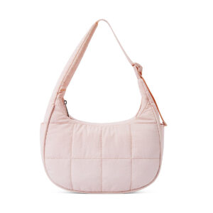 Bags Large Capacity Women’s Underarm Down Bag Versatile One Shoulder Fashionable Solid Color Silk Cotton Handbag