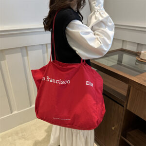 Korean Simple Shoulder 2026 Dopamine Fashion Casual Handbag For Women Lazy Style Lightweight Shopping Tote Bag