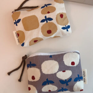Portable Floral Cotton Coin Purse Storage Bag For Cosmetics Lipstick Sanitary Pads Handbag Soft Canvas Zipper Closure