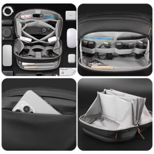 New Travel Digital Data Cable Storage Bag, Commuting Portable Single Shoulder Oblique Span Bag
