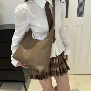 PU Material Fashionable WOMENS Large Capacity Daily Commuting Shoulder Bag Simple And Casual Handbag 240816