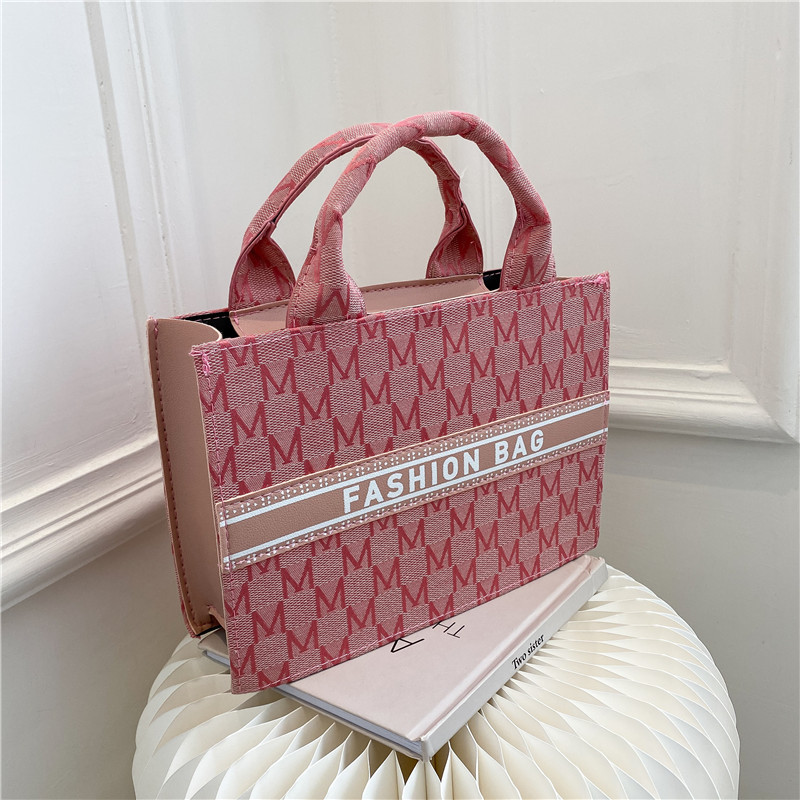 Women's Minimalist Handbag Autumn Canvas Letter Stylish Retro Fashion Casual Personalized Bag - Image 9