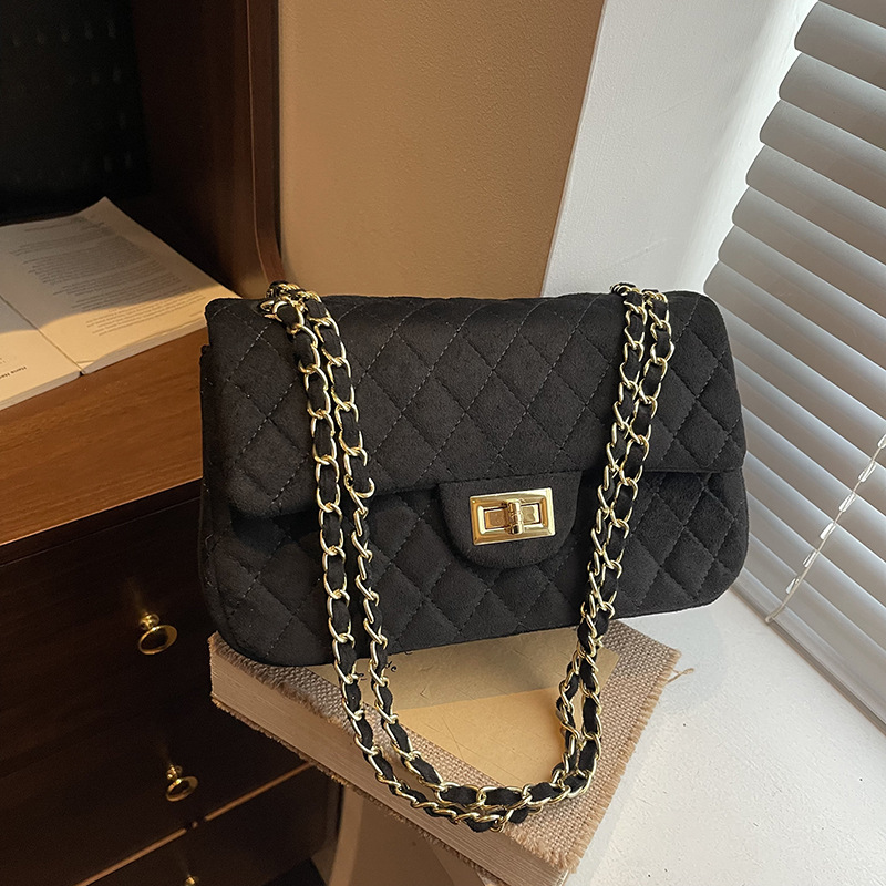 Fashionable Large Capacity Tote New Chain Diamond Grid Shoulder Bag, High-end Crossbody Bag