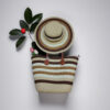 Hat bag set rice deep coffee