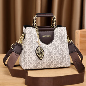 New Trend High-end Fashion Printed Handbag Women’s Crossbody Large Capacity Bucket Bag