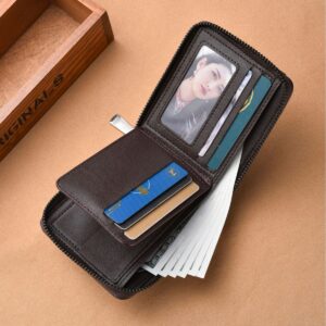 short Men’s Wallet, New Fashionable And Retro Multi-card Position, Large-capacity Multi-function Short Zipper Bag.