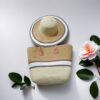 Hat + bag set beige card