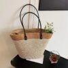 2)Wheat Wave Straw Bag without