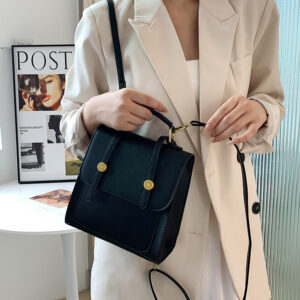 2026 New Casual Simple Fashion Crossbody Korean Style Elegant Small Square Bag Commuter Texture Women’s Backpack