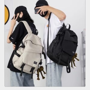 ins Men’s Simple Versatile Large-capacity Leisure Travel Backpack Female Junior High School College Student Schoolbag