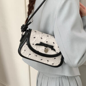 French-style Fashion Niche Butterfly Shoulder Bag For Women, 2026 Summer New Multi-use Crossbody Bag, Textured Backpack