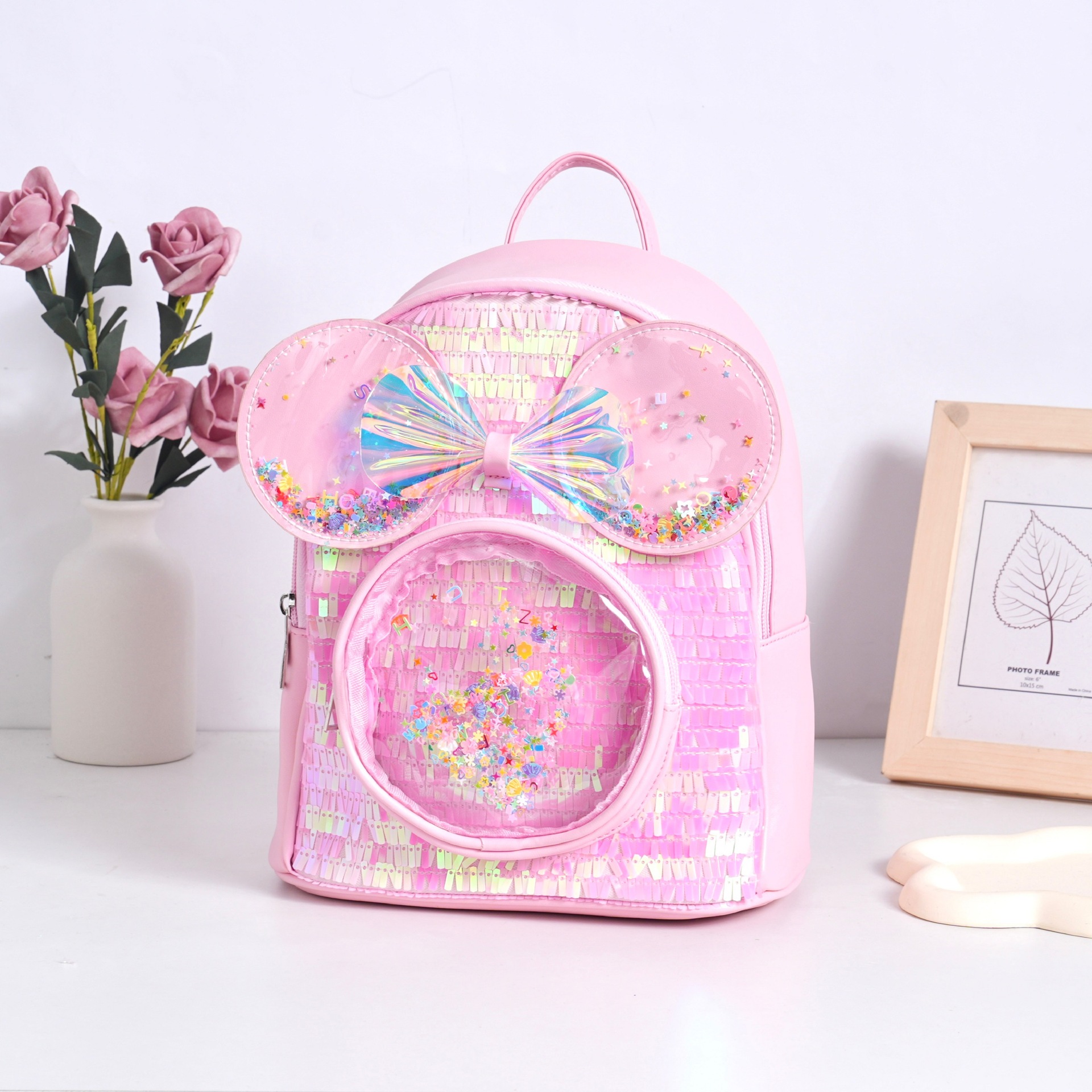Cartoon Bow Backpack Princess Fashion Girls Schoolbag Casual Cute Bag - Image 2