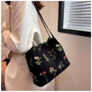 Large Capacity For Women Summer Versatile 2026 New Canvas Casual Shoulder High Sense Class Commuter Bucket Bag