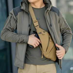 Unisex Concealed Tactical Sling Chest Bag Wear-resistant Canvas Outdoor Casual Crossbody Waist Pack
