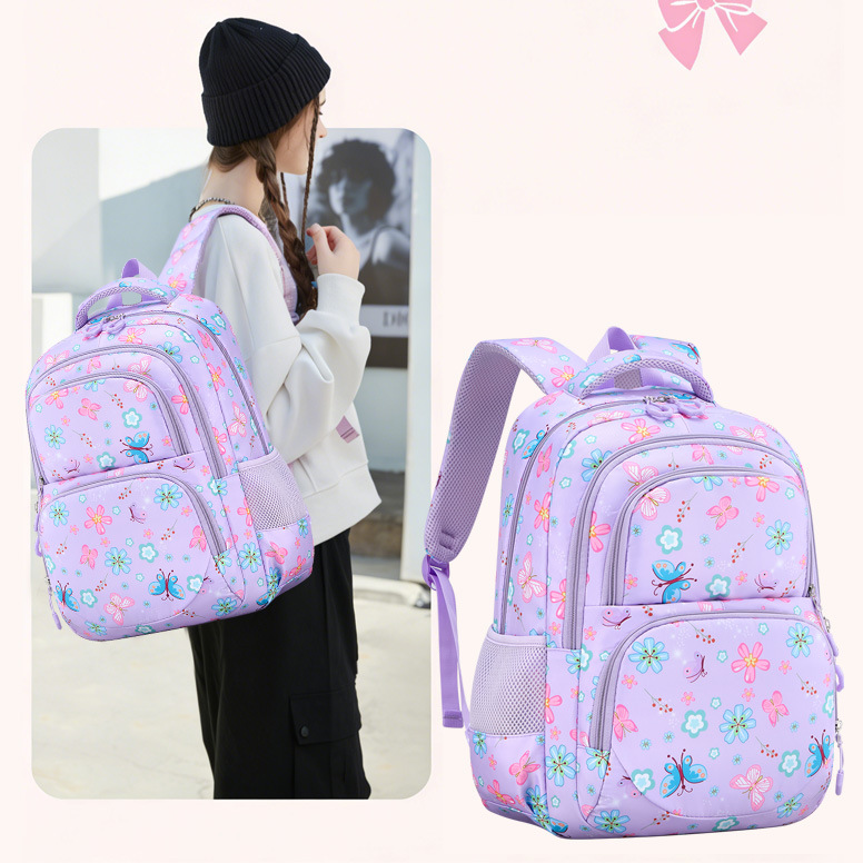 New Style Schoolbag For Girls Grades 3-6 Shoulder Support Lightweight Large Capacity - Image 4
