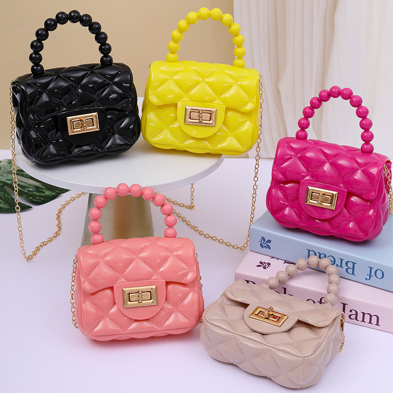 2026 New Women's Shoulder Fashion Pearl Chain Crossbody Handbag Mini Jelly Bag