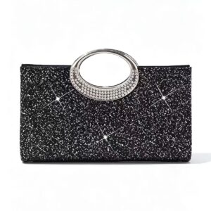 Factory Stock Sequin Ring Clutch Evening European And American Style Chain Crossbody Dress Bag Foreign Trade Wholesale
