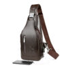 Brown with double zipper and