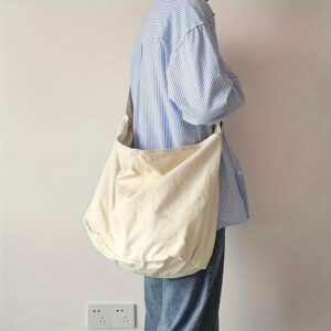 Retro Denim Texture Crossbody Hobo Oversized Large Storage Casual Unisex Shoulder Adjustable Wide Strap Everyday Work