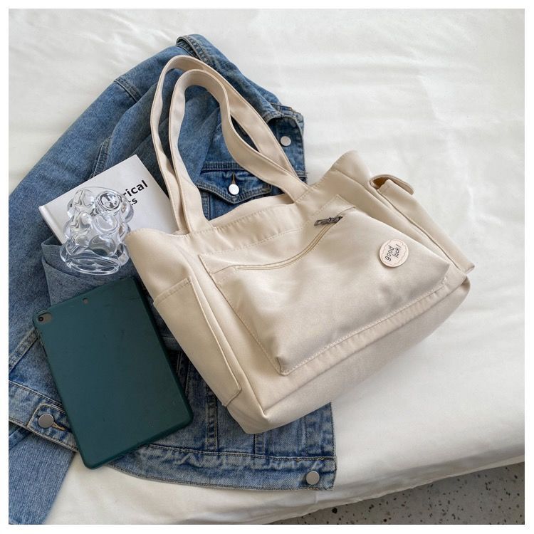 College Student Commuter Large Capacity Women 2026 New Canvas Shoulder Tote Bag - Image 9