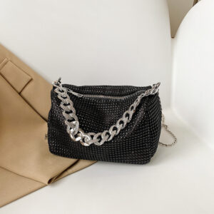 Chain For Women Summer 2026 New Trendy Korean Version Bright Diamond Cylindrical Full Of Diamonds Fashion Casual