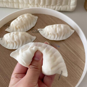 Keychain Bag Pendant Cute Mini Squishy Toy Dumplings Simulation Food Decoration Charms Stress Relief Gift