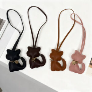 Lanyard Bag Pendant Charm Small Necklace Leather Clothing Accessories Car Cute Cat