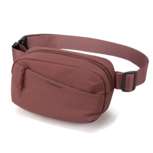 Minimalist Solid Color Oxford Waist Fanny Pack Unisex Multi Pocket Adjustable Strap Lightweight Crossbody Chest