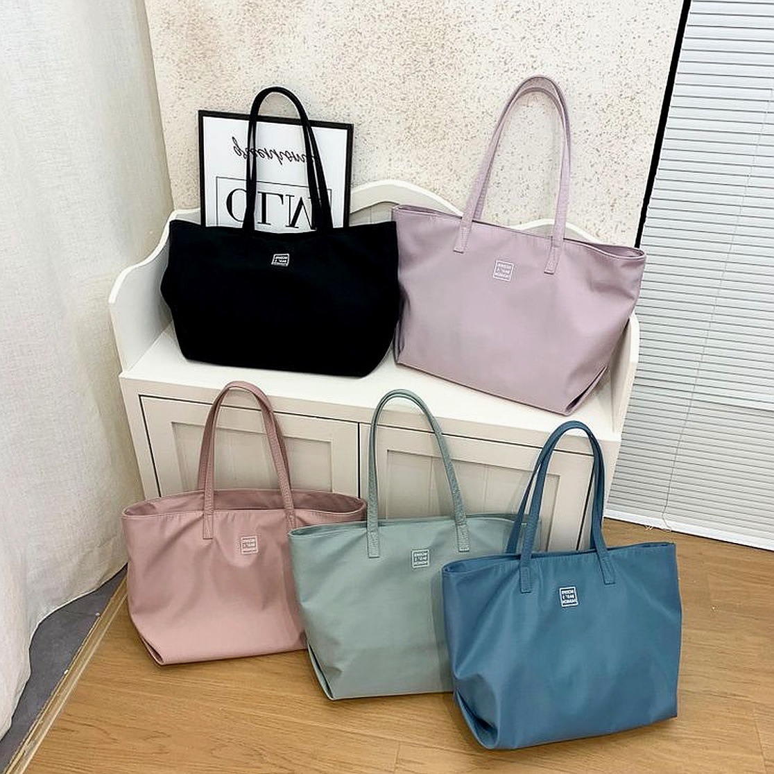 Class Commuter Tote Canvas Waterproof Nylon Casual Women's Large Capacity Shoulder Bag