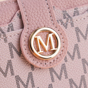 Printed Letter Zip Coin Purse – Compact 3-Fold Wallet With Macaron Colors & Stylish Design