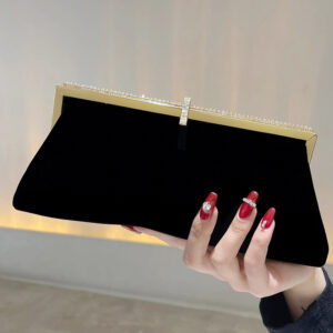 Autumn and winter new velvet clutch socialite women’s dinner diamond dress banquet temperament versatile crossbody bag