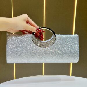 New Evening Shiny Handbag Banquet Versatile Shoulder Crossbody Bag Light Luxury Diamond-Studded Elegant