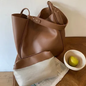 Tote Bag Woman Trend Large Capacity Female Shoulder High Quality Leather Simple Handbag 240815