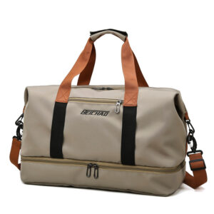 New travel large capacity boarding luggage dry wet separation shoe compartment bag, business trip fitness and sports