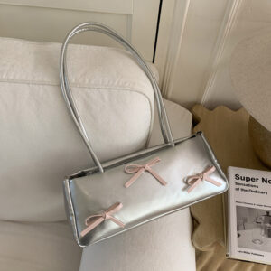 Niche Design Bowknot Underarm Korean Style Ins Lace Versatile Commuter Shoulder Trendy Baguette Bag For Shopping