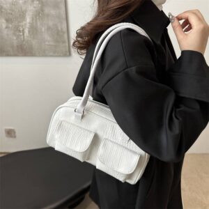Popular Bags In Autumn And Winter New Stone Pattern Double Pocket Joker Hand Bill Of Lading Shoulder Commuter Underarm