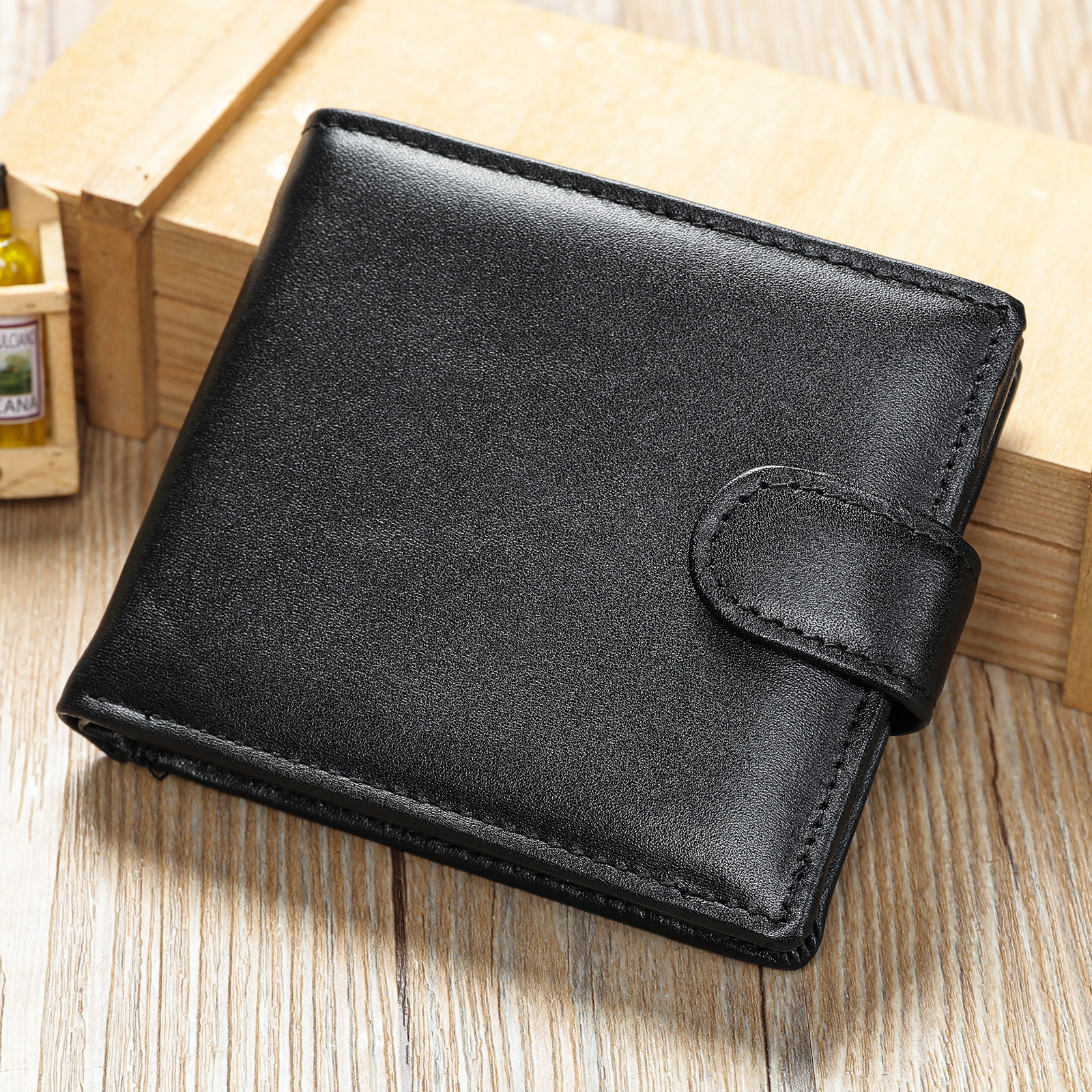 Fashionable Men's Wallet, Genuine Leather Clip Layer, Cowhide Casual Multi Slot Wallet - Image 4