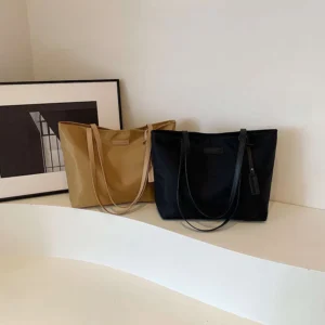 Korean Style Casual Large Capacity Nylon Commuter Versatile Shoulder Lightweight Handheld Tote Bag